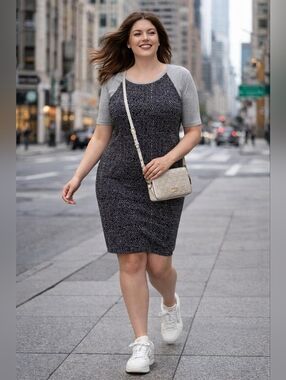 LuLaRoe LIMITED RUN Hybrid Randy Dress Jersey Knit Midi Dress Size 2xl